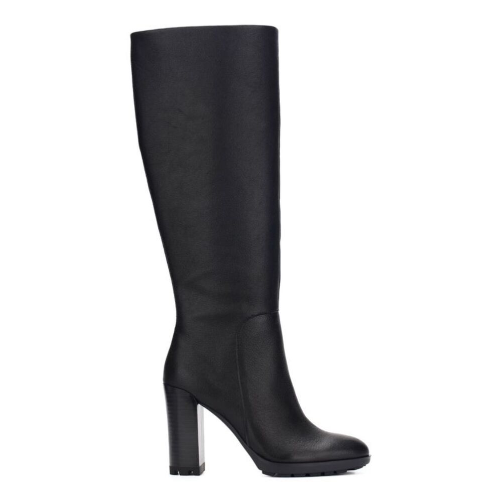 KENNETH COLE NEW YORK Womens Black Justin 2.0 Leather Heeled Boots 9 M - Picture 2 of 4